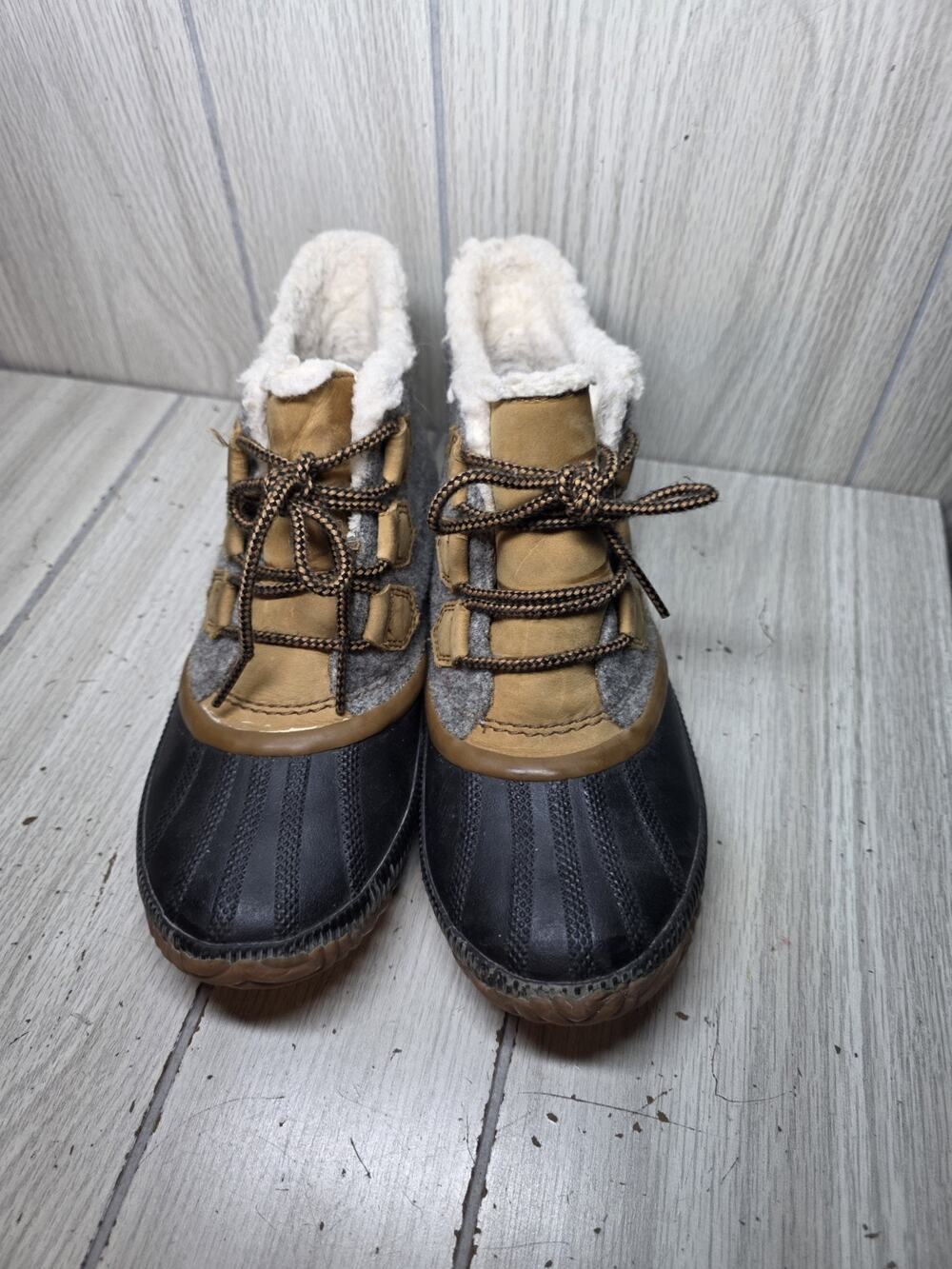 Sorel Women's Out N About Plus Felt Boots Ankle Waterproof Duck Gray Size 7